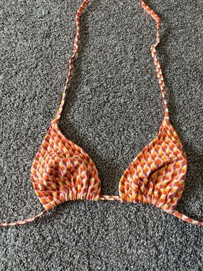 wild fable Pink, Orange & Yellow Triangle Bikini Top